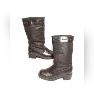 Totes Women's Black Combat & Moto Boots Women's Size 6M All Weather